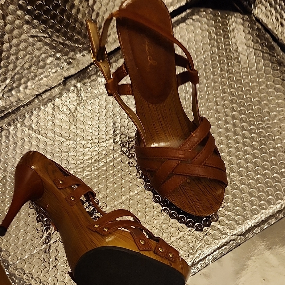 Elegant Brown Strappy Heels